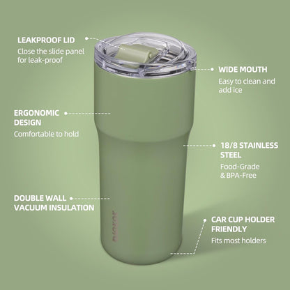 BJPKPK Insulated Tumbler,20oz Stainless Steel Tumbler with lid,Double Wall Travel Coffee Mug Thermal Cup,Keep Drinks Cold and Hot,Lavender