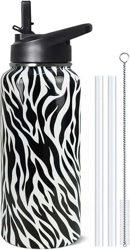 32 oz Pickleball Insulated Water Bottle with Straw - Pickleball Gym Hiking Sports Coffee Mug | Perfect Pickleball Gifts for Women, Pickleball Decor Accessories
