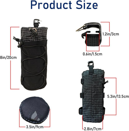 Extended-Height Ultralight Shoulder Strap Water Bottle Holder – Fits 20-34oz Bottles | Heavy-Duty Backpack Accessory for Hiking, Travel, Cycling & Running