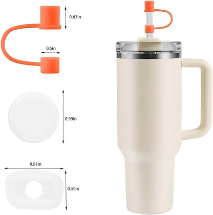 MOLOSLEEVE 21 Colors Straw Toppers Include A Set of Leak-proof Plugs, for Stanley Straw Covers Cap for Stanley Cup 2.0 30oz, 40oz, Silicone, Dust-Proof （Clear）