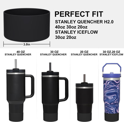 Affute Protective Silicone Boot for Stanley Quencher H2.0 40 30 20 oz & IceFlow Flip 30 20 oz, BPA Free Anti-Noise Anti-Scratch, Stanley Cup Protector Sleeve Cover Boot