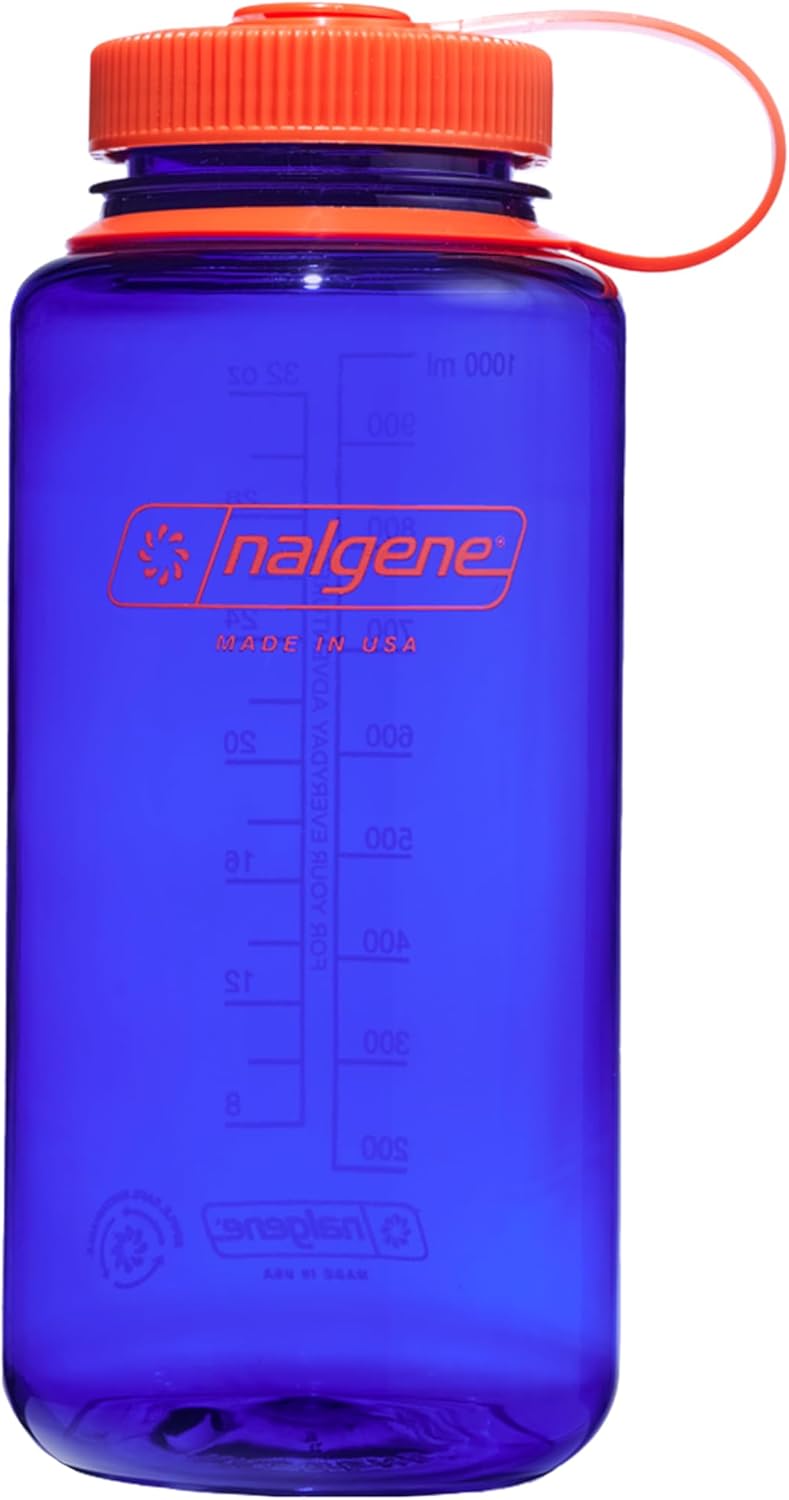 Nalgene 32 oz Wide Mouth Water Bottle | BPA-Free, Durable & Leak Proof, Lightweight Bottle for Hiking & Gym, Work & Travel