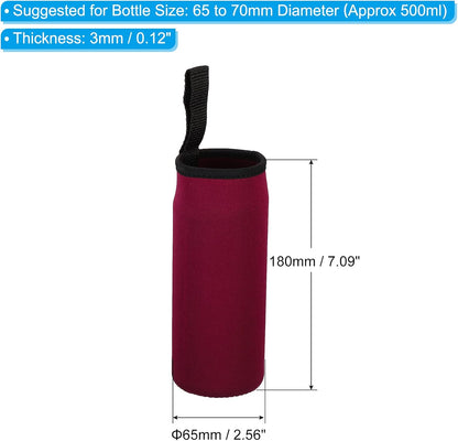 PATIKIL Water Bottle Sleeves, Neoprene Insulated Bottle Bag Holder Carrier Pouch with Finger Strap