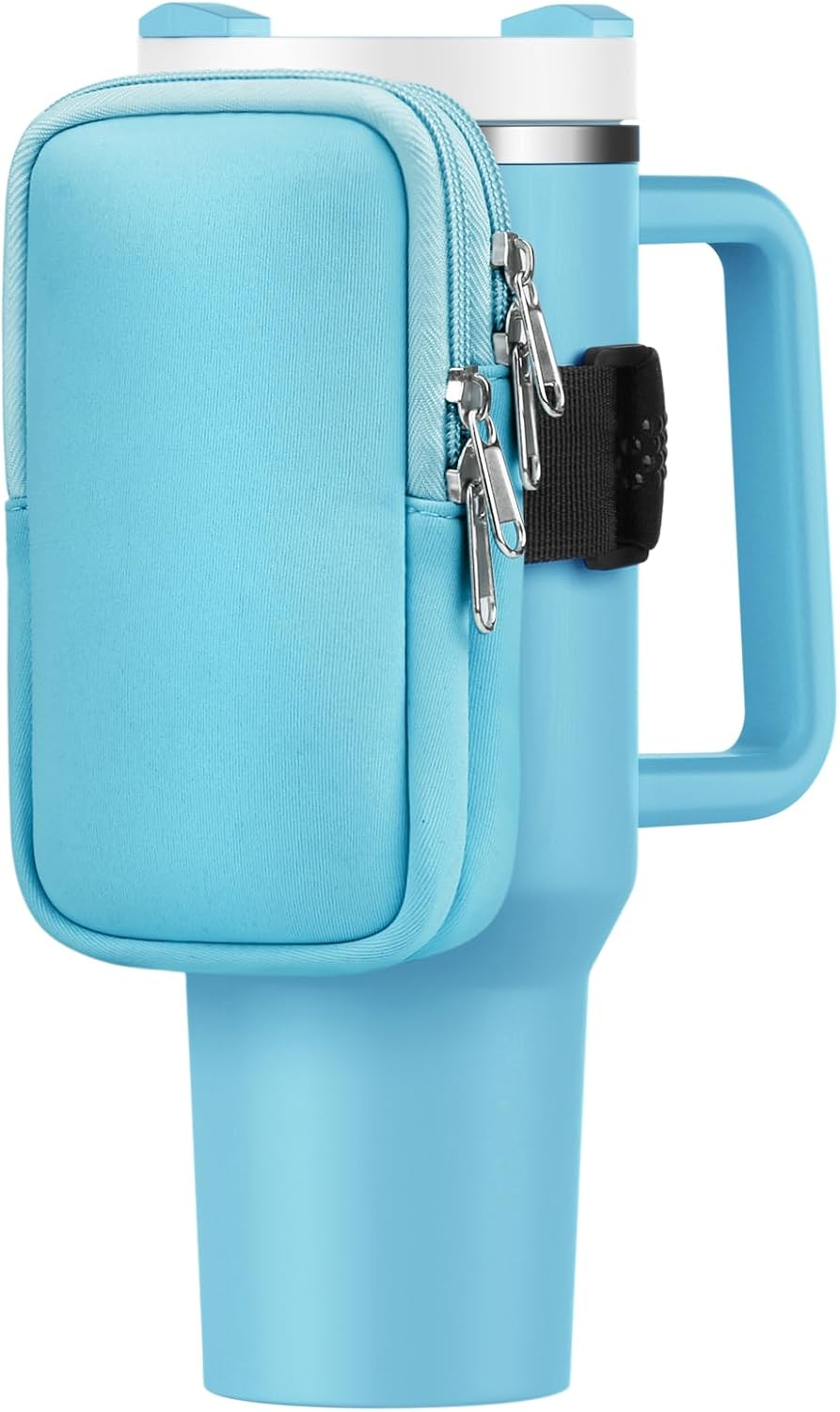 Water Bottle Pouch For Stanley Cup 40oz 30oz, Running Water Bottle Bag for Cards, Keys, Phone, Gym Accessories For Men Women, Travel Tumbler Mug Pouch Compatible With Stanley, Simple Modern
