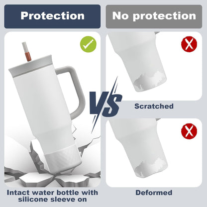 Silicone Boot for Owala 40 oz Tumbler with Handle, Anti-Slip Protective Sleeve for Stainless Steel Triple Layer Insulated Travel Tumbler Accessories