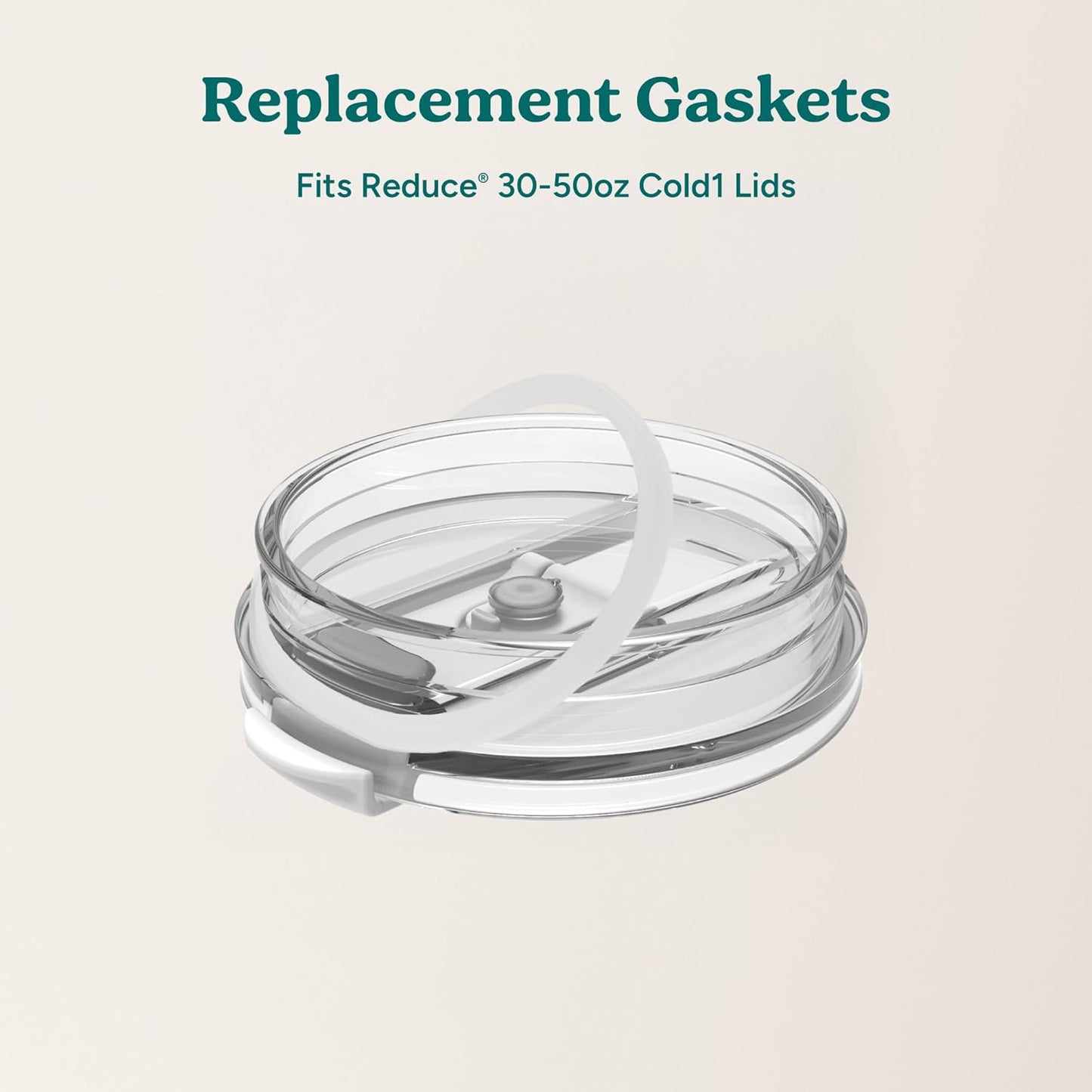 Reduce Tumbler Lid Gasket - Large Size, 4 Pack - Replace Lost or Damaged Tumbler and Mug Lid Gaskets - Dishwasher Safe, BPA Free