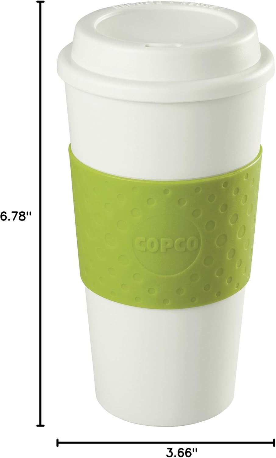 Copco Acadia 16 oz Travel Mug - Insulated Reusable Coffee Tumbler with Double-Walled Plastic, Leak-Proof Lid, BPA-Free - Portable Mug for Hot & Cold Drinks, Cup Holder Friendly (Blue)