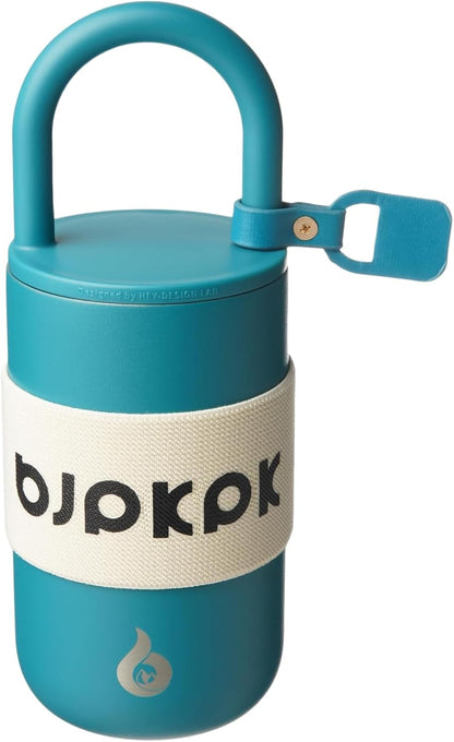 BJPKPK 13oz Insulated Stainless Steel Loop Tumbler With Lid And Handle Travel Coffee Mug Thermal Cup,Latte