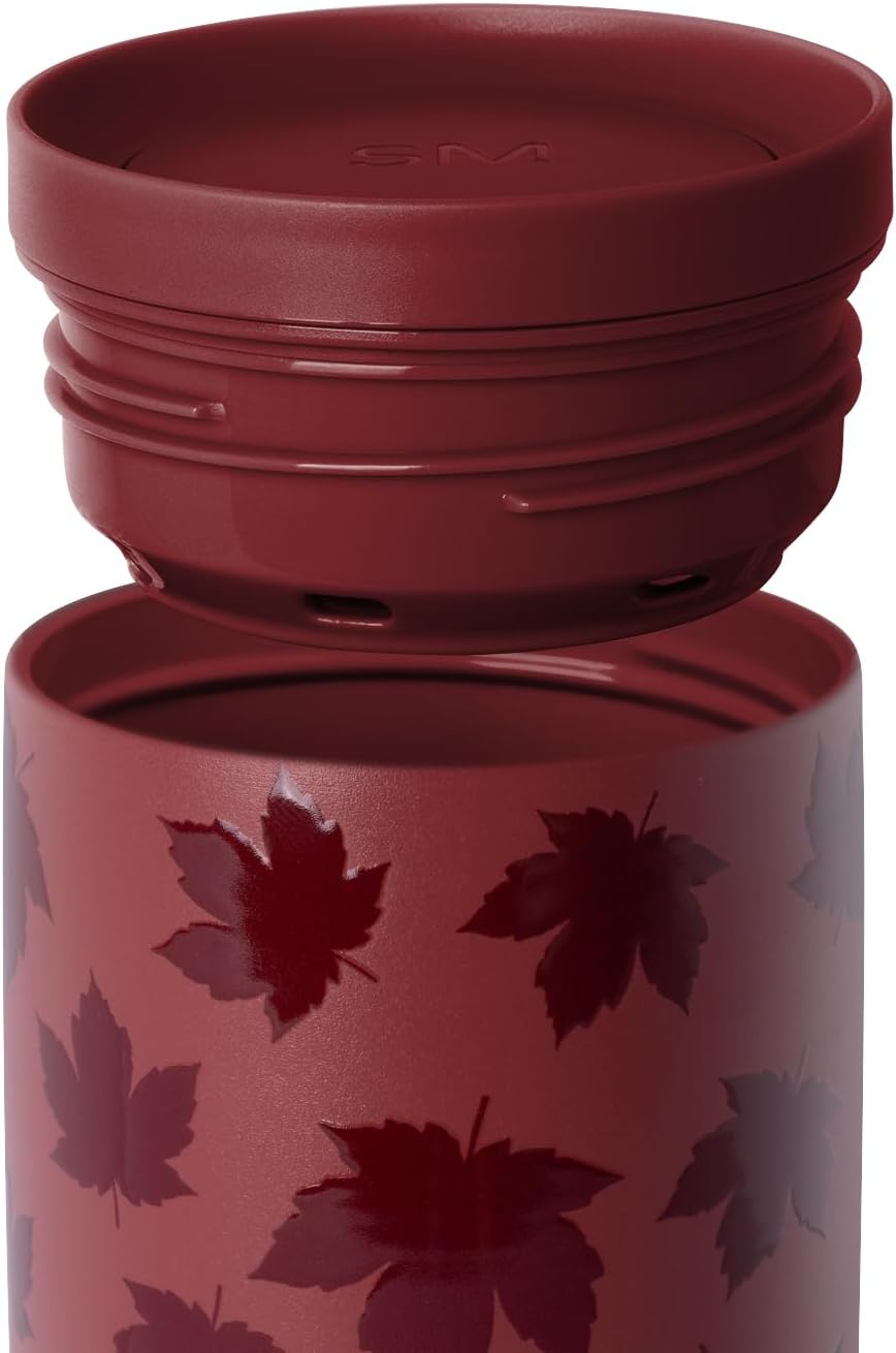 Simple Modern Halloween Signature Voyager | 16oz Travel Coffee Mug Tumbler with 360° Lid | Gifts for Women Men | Ceramic-Lined Insulated Stainless Steel Cold Brew Iced Coffee Cup | Spooky Mix