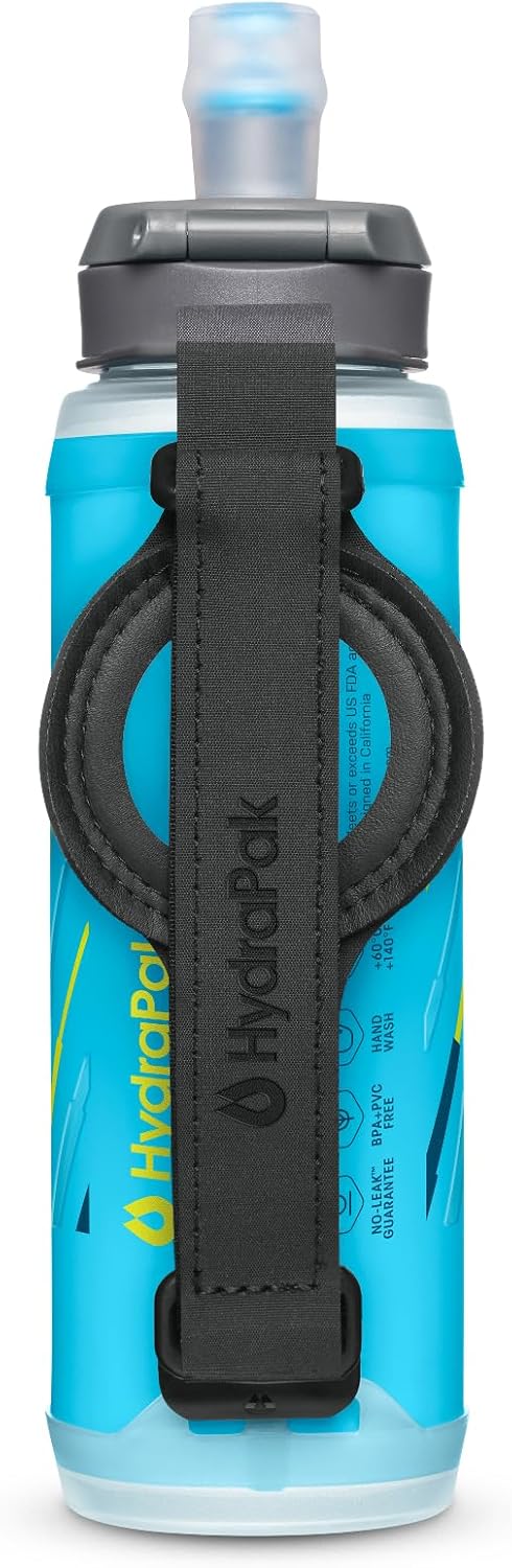 HydraPak SkyFlask Speed - Collapsible Handheld Running Water Bottle (350ml, 500ml, 500ml Insulated) - Adjustable Strap, Lightweight, Spill-Proof Cap | Collapsible