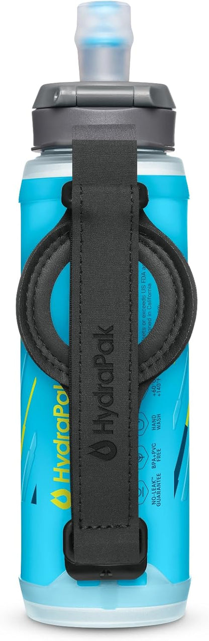 HydraPak SkyFlask Speed - Collapsible Handheld Running Water Bottle (350ml, 500ml, 500ml Insulated) - Adjustable Strap, Lightweight, Spill-Proof Cap | Collapsible