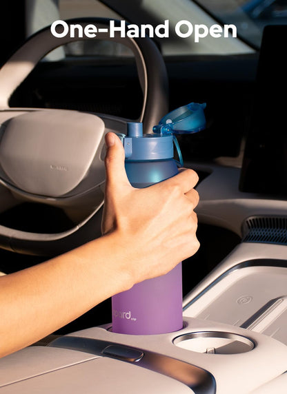 Opard Zip 32oz Plastic Water Bottle Dishwasher Safe, Leakproof Flip-Top Lid, BPA Free Tritan, Wide Mouth Reusable Sports Water Bottle for Gym Hiking Commuting Outdoor Travel and School