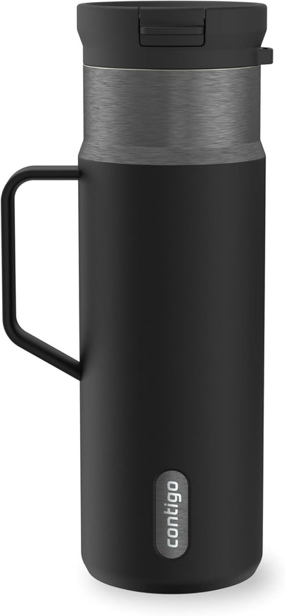 Contigo SnapSeal 30 oz Stainless Steel Vacuum-Insulated Tumbler with Handle & Reusable Straw, Leakproof AutoClose Lid, Cup Holder Friendly, BPA-Free & Lead-Free, Dishwasher Safe