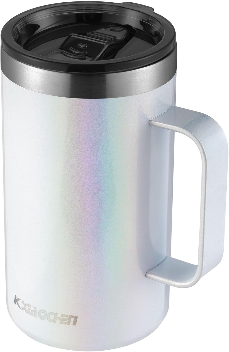 KXIAOCHEN 20oz Insulated Coffee Mug with Lid, Stainless Steel Coffee Cup, Double Wall Vacuum Coffee Tumbler with Handle, Premium Thermal Travel Coffee Mug (Navy Blue)