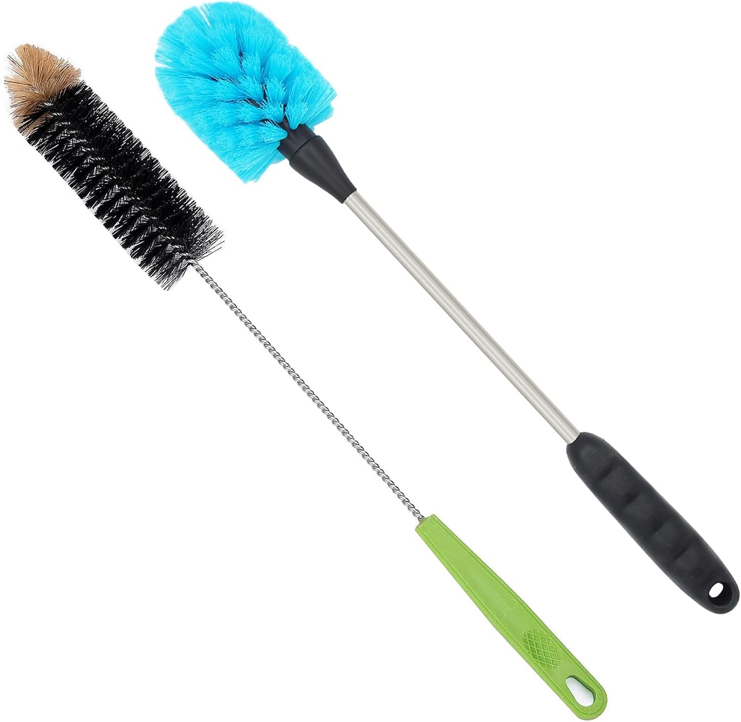 Long Bottle Brush, 17 in Bendable Cleaner Brushes for Cleaning Neck Beer Bottles, Wine, Baby Bottles, Water Bottles, Tumblers, Flask, Bird Feeder, Vase, Pipes and Brewing Supplies Black/1Pack
