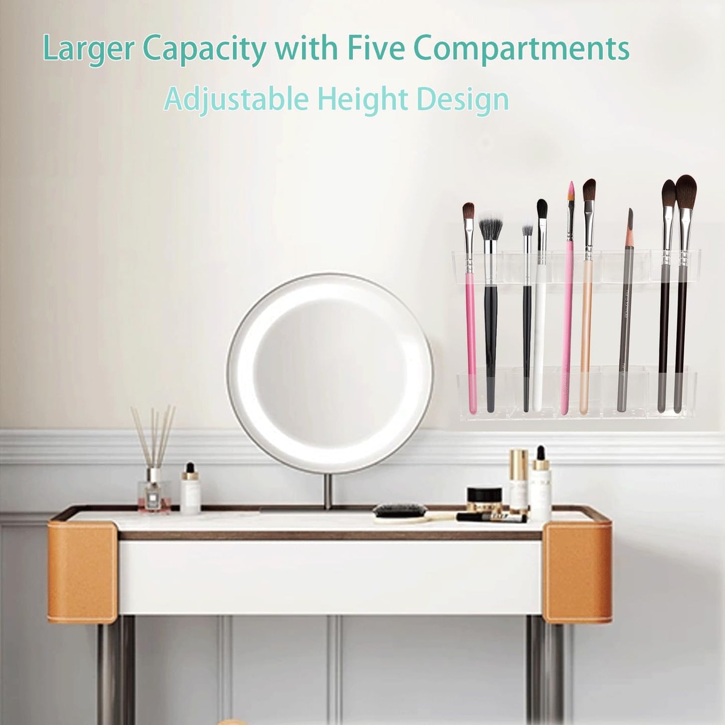 9.5' Cabinet Door Straw Rack, Super Sticky Squares, Adjustable Reusable Straw Dispenser, Kitchen Storage Accessory for Cabinets, Counters, and RVs