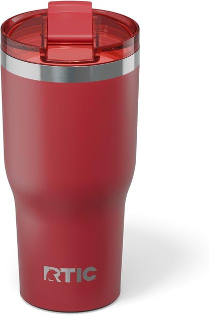 RTIC 20oz Essential Tumbler with Lid, Ceramic Lined, Insulated, Stainless Steel, Metal, Double Wall Vacuum-Insulation, Travel Cup for Iced Coffee, Tea, Hot and Cold Drink, Graphite