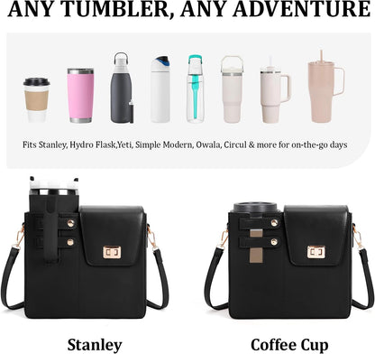 Stanley Purse Cup Holder Bag- Outdoor Portable Crossbody Bag for Stanley Cup Tumbler Purse