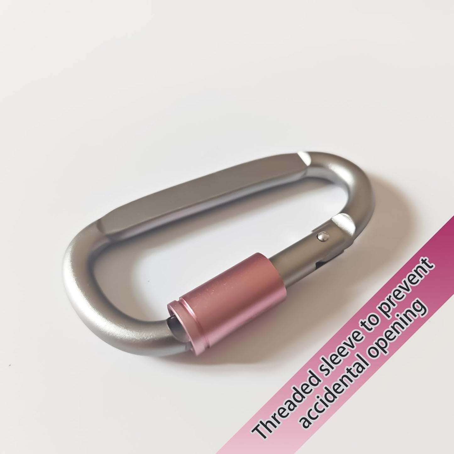 Paracord Keychain/Carabiner Clip - Jaymokes D Ring Metal Hook for Water Bottle, Key, Backpacks and More