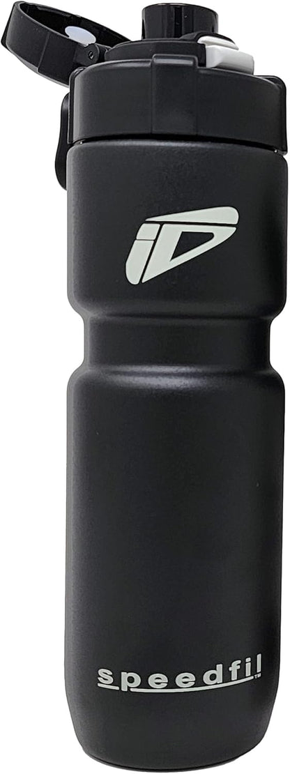 Speedfil Speedflask 21oz. Vacuum Insulated Stainless Steel Cycling Sports Water Bottle with NEW Bounce Back Lid 2.0 (Silver)
