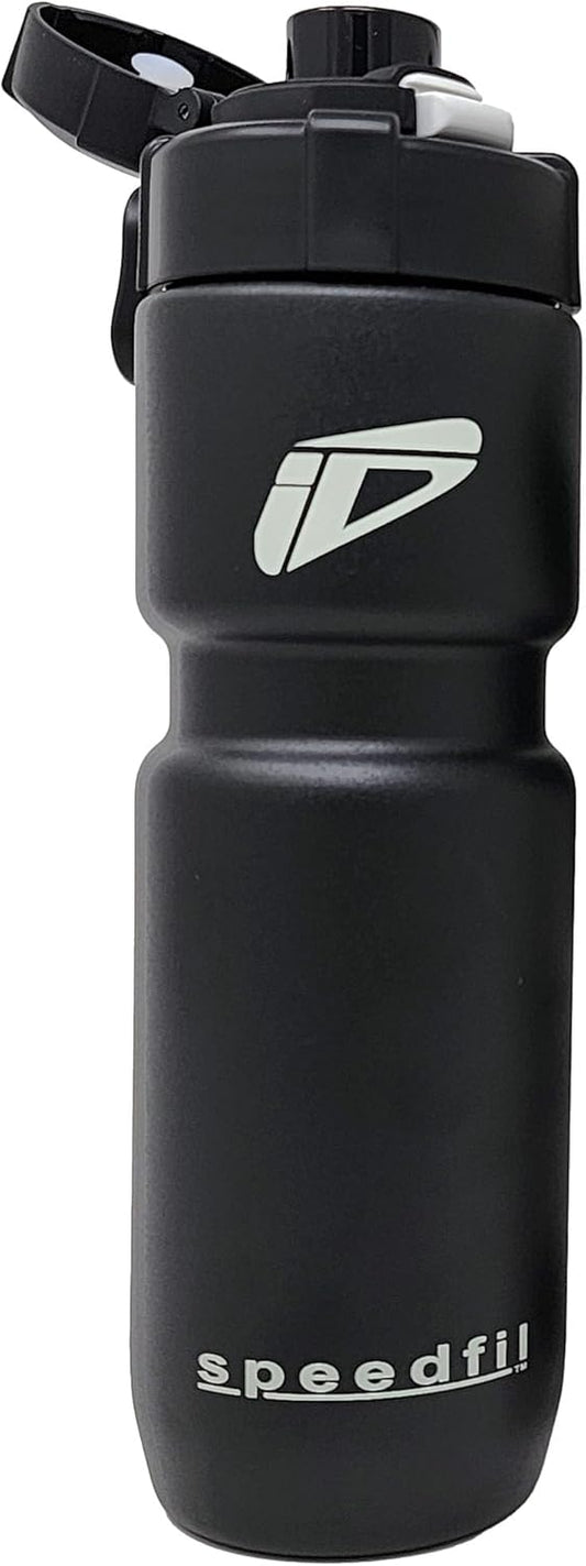 Speedfil Speedflask 21oz. Vacuum Insulated Stainless Steel Cycling Sports Water Bottle with NEW Bounce Back Lid 2.0 (Silver)