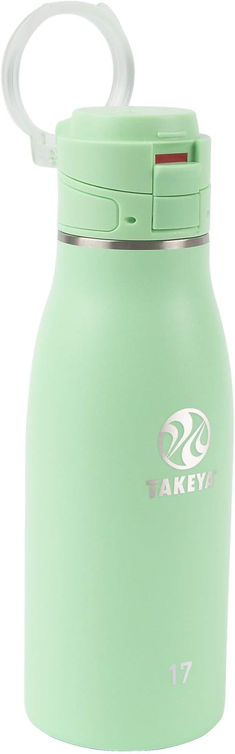 Takeya 17 oz Traveler Stainless Steel Insulated Travel Coffee Mug with Locking Leak Proof Lid, Premium Quality, BPA Free, Arctic