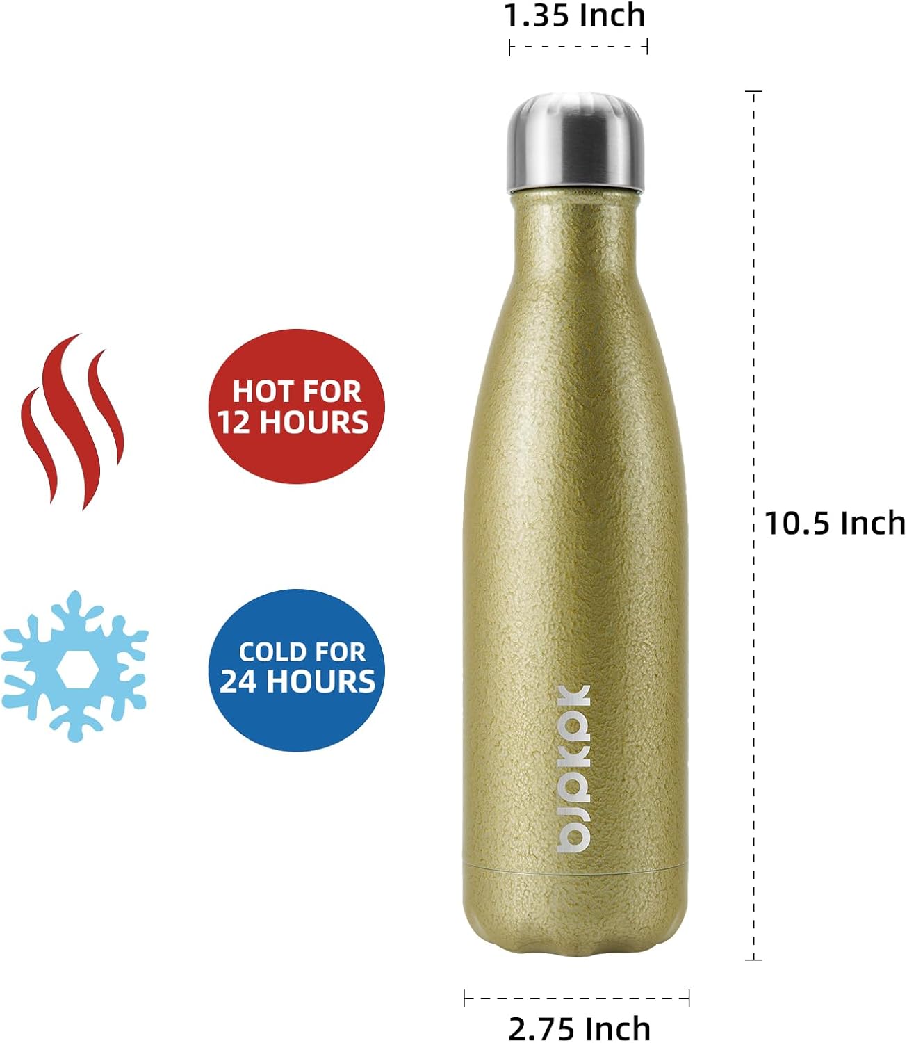 BJPKPK Insulated Water Bottle 12oz Small Stainless Steel Water Bottles Reusable Metal Thermal Keep Cold and Hot,Dreamy Purple - Colors A