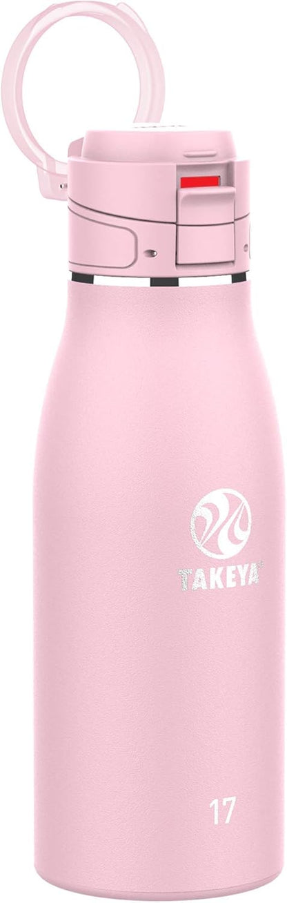 Takeya 17 oz Traveler Stainless Steel Insulated Travel Coffee Mug with Locking Leak Proof Lid, Premium Quality, BPA Free, Arctic