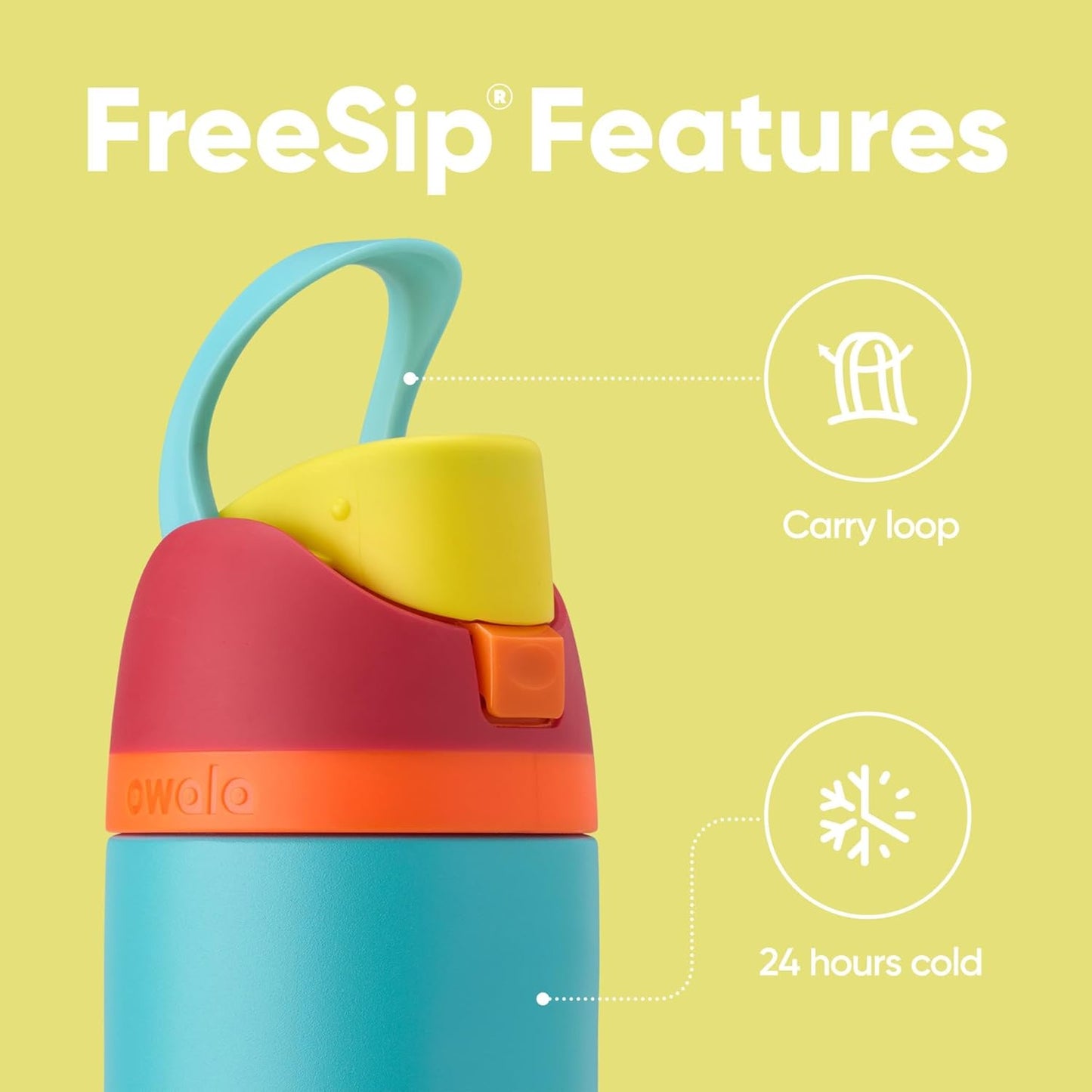 Owala FreeSip Insulated Stainless Steel Water Bottle with Straw, BPA-Free Sports Water Bottle, Great for Travel, 32 Oz, Denim