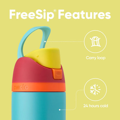Owala FreeSip Insulated Stainless Steel Water Bottle with Straw, BPA-Free Sports Water Bottle, Great for Travel, 32 Oz, Denim