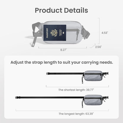 tomtoc 3.5L Sling Bag with RFID Blocking, Crossbody Bag Chest Shoulder Pack for Men and Women, Water-resistant Lightweight Casual Waist Fanny Pack for Travel/Daily Use