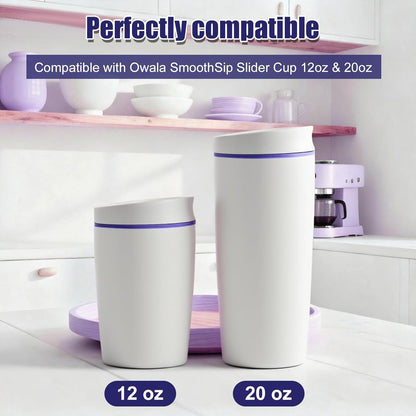 Replacement Slider Lid for Owala SmoothSip 20oz & 12oz, Top Cover Compatible with Owala 24oz Coffee Tumbler, Coffee Travel Mugs Leakproof Accessories, BPA-Free (Black Cherry)