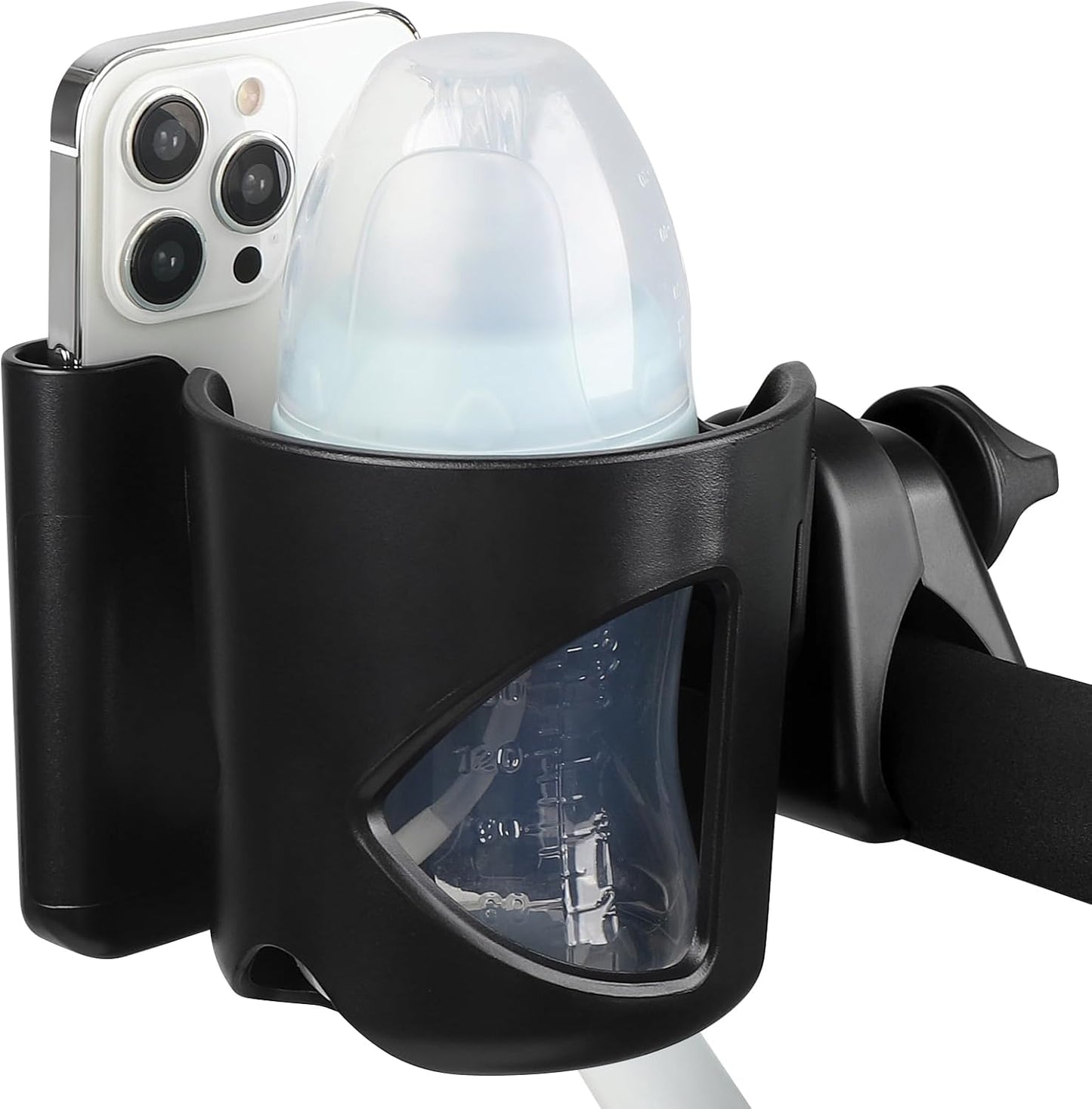 Accmor Stroller Cup Holder, Universal Cup Holder for Walker Wheelchair Bike, 360° Rotatable Stroller Cup Holder Attachment Accessories for Walker, Wheelchair, Scooter
