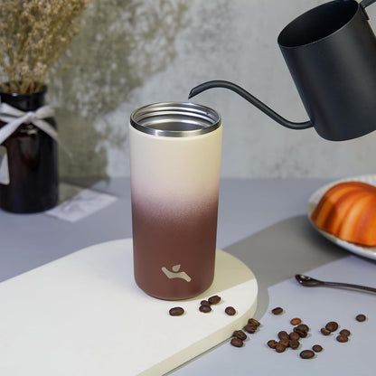 Konokyo Tumbler with Lid, 16 oz Travel Coffee Mug Double Wall Vacuum Stainless Steel Thermal Metal Cup Insulated Water Bottle,Navy Blue