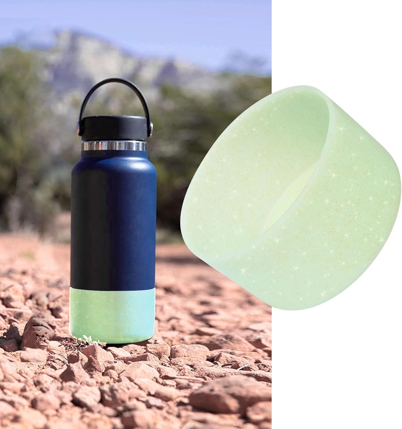 5Pcs Silicone Bottle Boot, Bottom Protector Compatible with Stanley/Hydroflask/Iron Flask/Simple Modern, 2.9-3in Bottom Width of Stainless Water Bottle