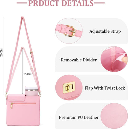 Stanley Purse Cup Holder Bag- Outdoor Portable Crossbody Bag for Stanley Cup Tumbler Purse