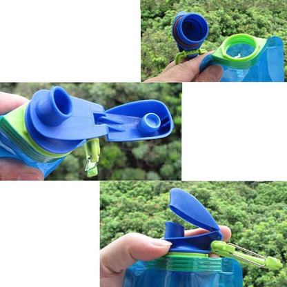 4 Pack Collapsible Water Bottles for Travel – 24oz Foldable Water Bottle with Leakproof Lid, Food-Grade Silicone Portable Reusable BPA-Free Water Bottle for Hiking,Sports,Camping,Biking