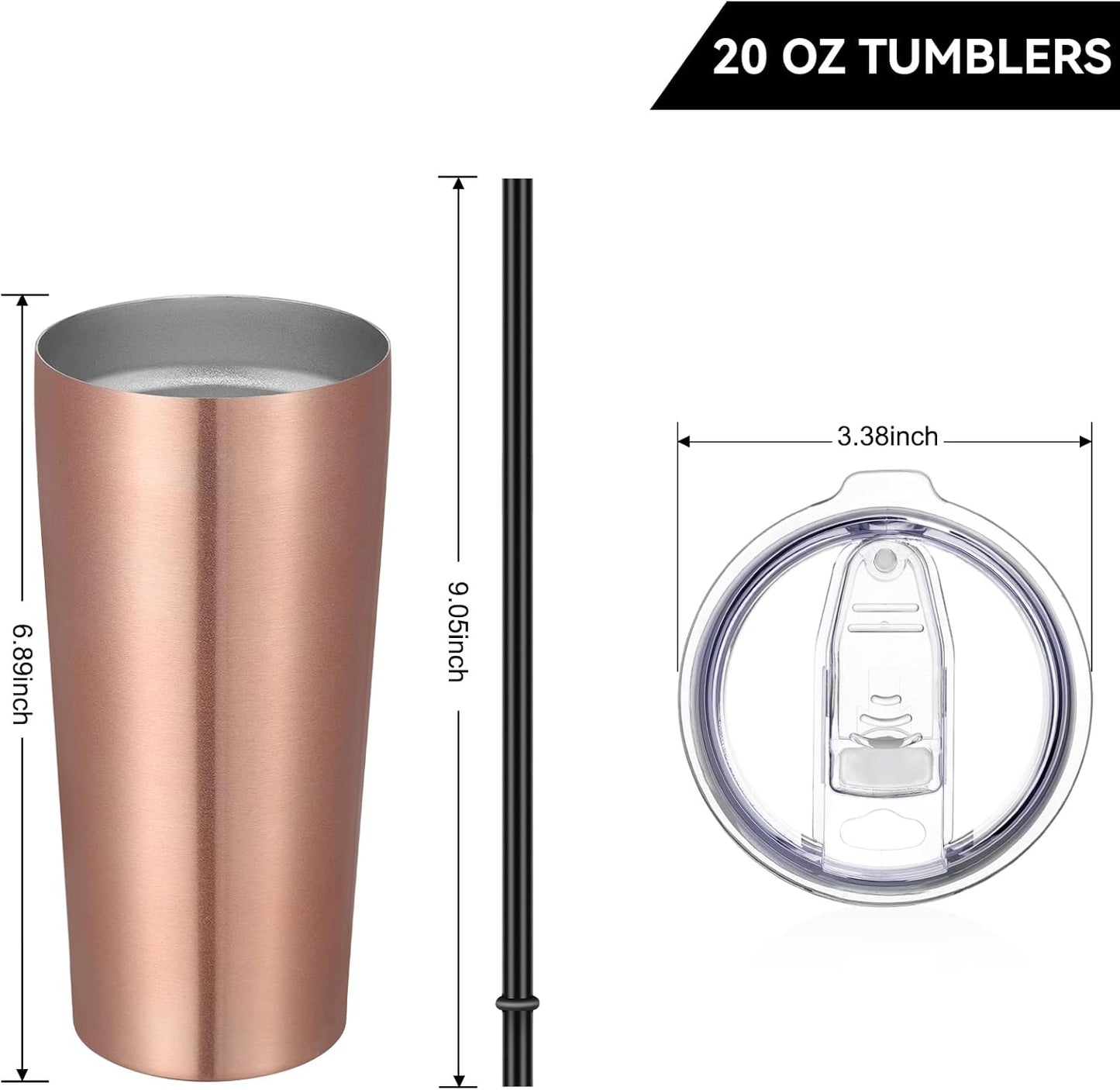 VEGOND 20oz Tumbler Bulk with Lid and Straw 1 Pack, Stainless Steel Vacuum Insulated Tumbler, Double Wall Coffee Cup Travel Mug, River Green