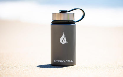 HYDRO CELL Stainless Steel Insulated Water Bottle with Straw - For Cold & Hot Drinks - Metal Vacuum Flask with Screw Cap and Modern Leakproof Sport Thermos for Adults (Neon 18oz)