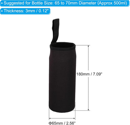 PATIKIL Water Bottle Sleeves, Neoprene Insulated Bottle Bag Holder Carrier Pouch with Finger Strap