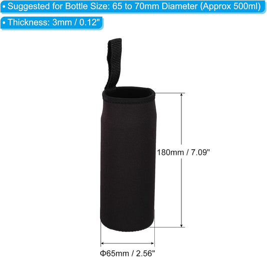 PATIKIL Water Bottle Sleeves, Neoprene Insulated Bottle Bag Holder Carrier Pouch with Finger Strap
