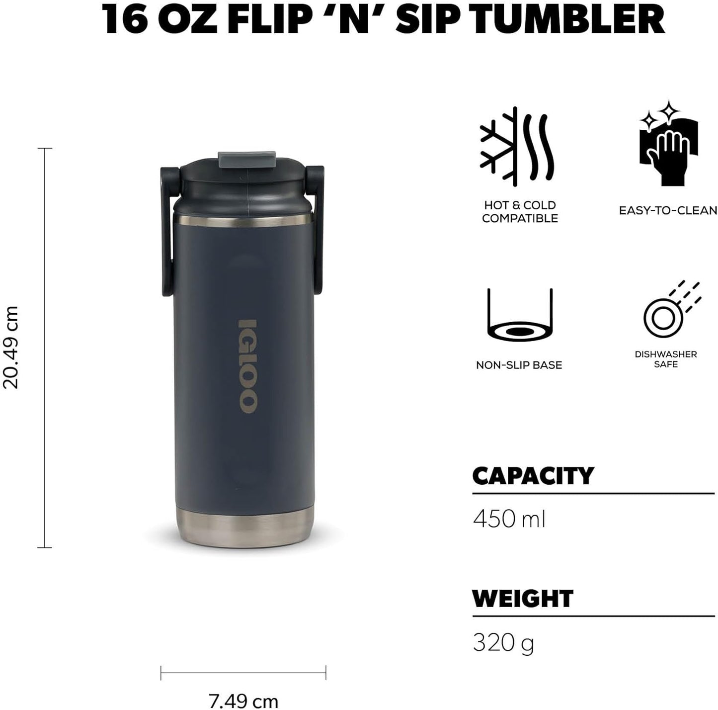 Igloo 20 oz Stainless Steel Tumbler | Sport Sipper Bottle | Thrift Pink