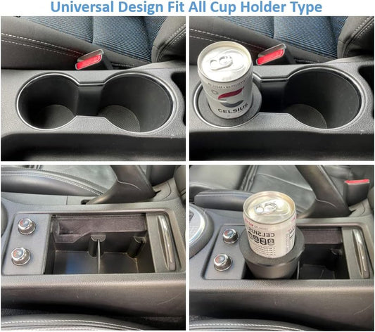 Slim Can Universal Cup Holder Adapter Slim Cup 8.4 oz / 12 oz can Holder Expander Car Cup Holder Fits Red Bull Celsius Energy Drink Michelob White Claw Truly Black (Single Holder)