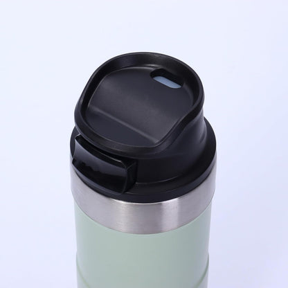 MAXFOREST16OZ Trigger Action Travel Mug - 500ml BPA Free Insulated Stainless Steel Coffee Tumbler, Leak-Proof Wide Mouth Design for Commuters, Sports & Outdoor Enthusiasts (Green)