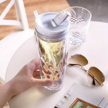 Cupture Crystal Click & Seal Shake Tumbler Cup for Hot or Cold Drinks - 22 oz (Black Diamond)