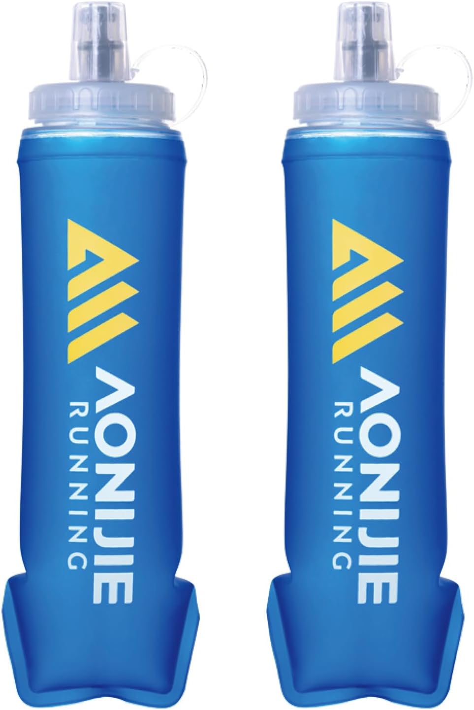 TRIWONDER Handheld Water Bottle for Running, Quick Grip Chill 17 oz Handheld Soft Water Bottle with Hand Strap Hydration Pack, BPA Sport Soft Flask (Blue)