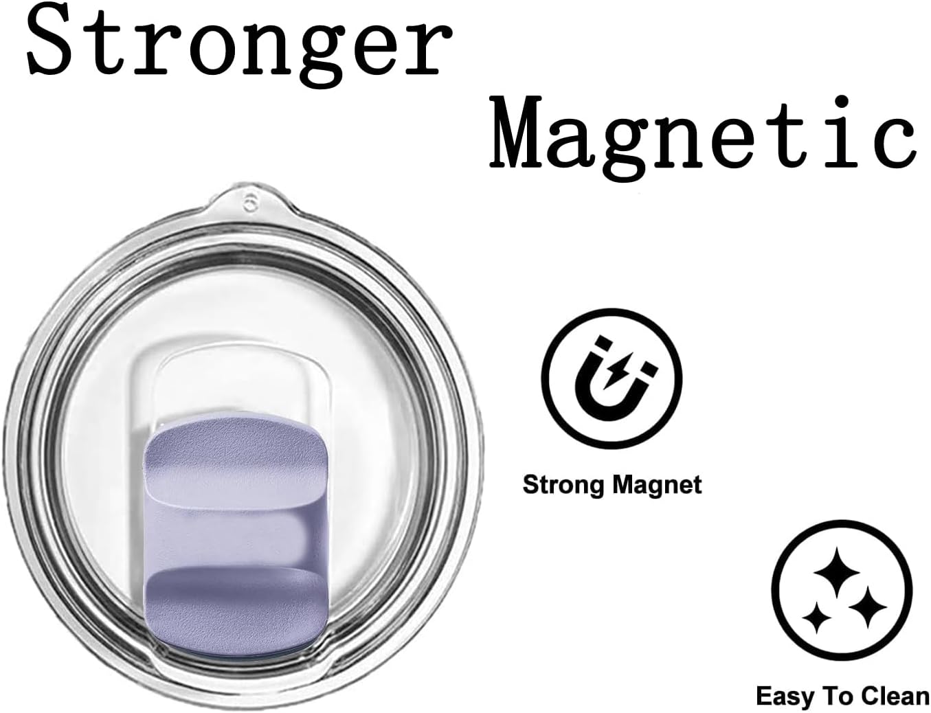 2 Pcs Magnetic Slider Replacement Block, Slider Lid Magnet for Yeti Lids 10 oz, 14oz, 16 oz, 20 oz, 26 oz, 30 oz (Black+Black)