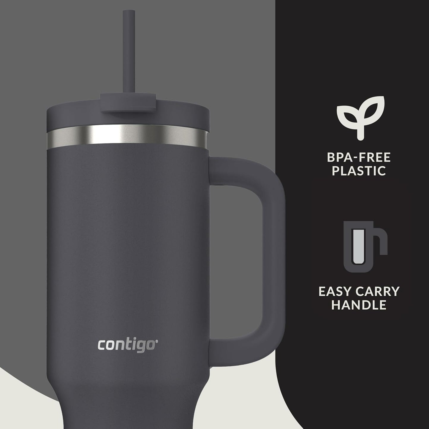 Contigo Streeterville 40oz Tumbler, Stainless Steel Vacuum Insulated, Leak-Proof, Cold for 29 Hours, Reef