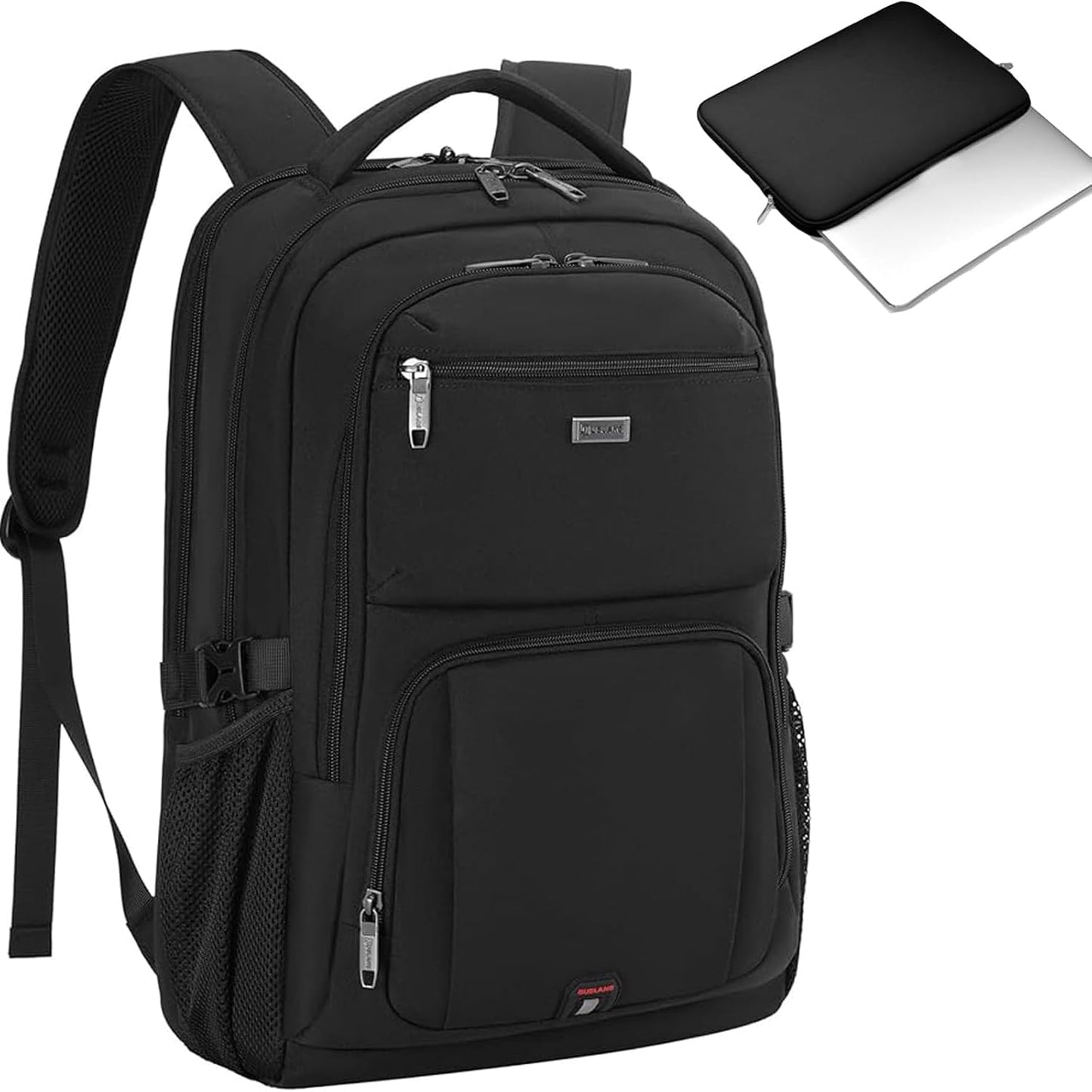 DUSLANG 17 Inch Laptop Backpack for Travel Water Resistant College Backpack for Men/Women Laptop Bag with USB Charging Port,Black - Colors B