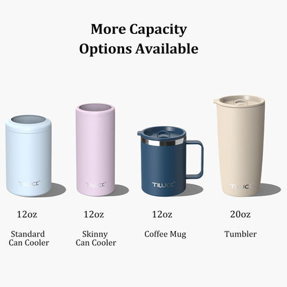TILUCK 20 oz Insulated Tumbler with BPA-Free Lid, Stainless Steel Vacuum Travel Coffee Mug, Double Wall Coffee Tumbler（20oz，Matte DarkBlue）